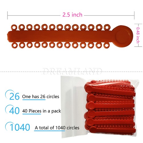 1040pz Fasce Elastiche per Legatura Orto Dentale per Staffe Staffe Gomma po - Foto 324 di 436