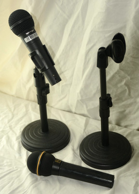 Lot of 2 Microphones & Stands Behringer Ultravoice EV Electro Voice N/D267a