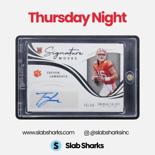2021 IMMACULATE COLLECTION COLLEGIATE TREVOR LAWRENCE SIGNATURE MOVE AUTO RC /99