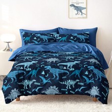 - Dinosaur Bedding Set for Boys, Jurassic Dino World Sketch, Soft Lightweight...