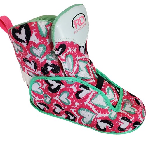 Roller Derby Girls Adjustable Quad Skates Pink Heart Quick Fit Size 3-6 - Picture 9 of 10