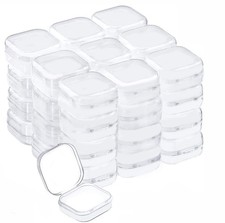 40-Pack Clear Square Plastic Storage Containers with Lids