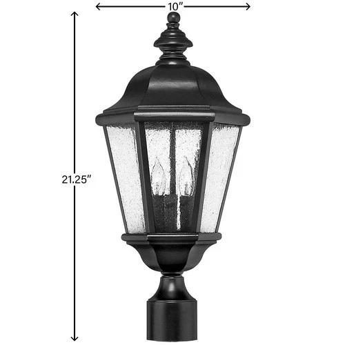 Hinkley Edgewater Black 20 1/2" High Outdoor Post Light - Picture 6 of 10