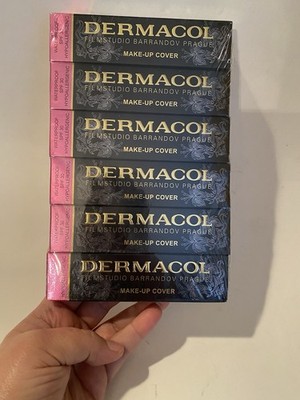 LOT OF 6 DERMACOL FULL COVERAGE FILM STUDIO FOUNDATION WATERPROOF SHADE 207 NEW