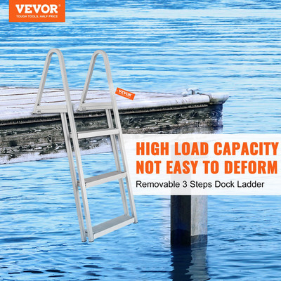 Dock Ladder, Easy to Install for Ship/Lake/Pool/Marine Boarding