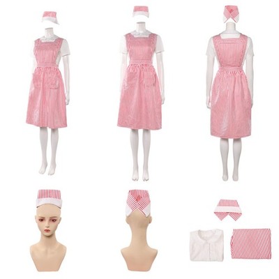 Nancy Wheeler Cosplay Nurse Costume Dress uniform Halloween Party Fancy Hat suit