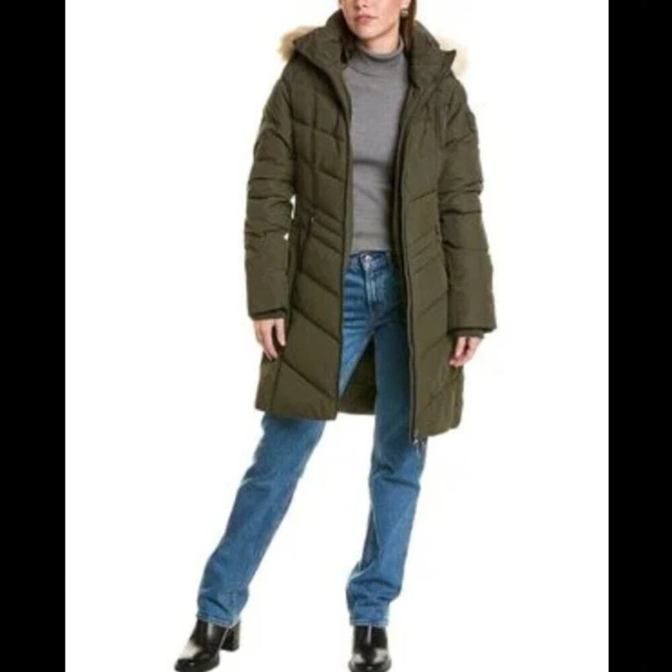 PAJAR Queens acolchado acolchado acolchado acolchado con capucha de piel sintética talla S Foto 2 de 4