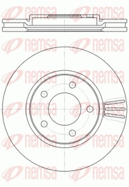 2X Bremsscheibe Remsa 61047.10 FüR Chrysler Voyager RG RS Caravan Dodge Plymouth-image