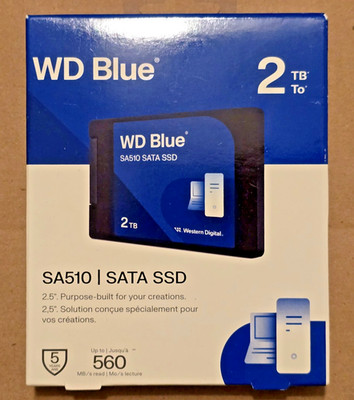 Western Digital Blue SA510 2TB TLC SATA 6Gbps 2.5'' Internal SSD WDS200T3B0A