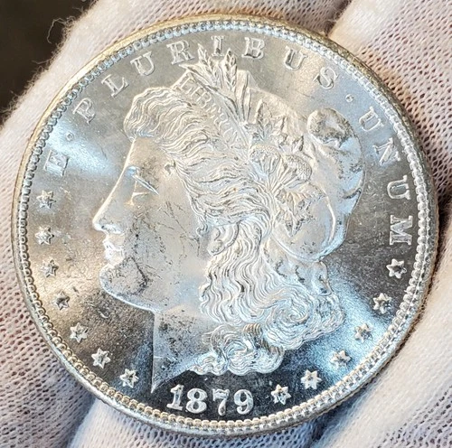 * 1879 S * BU MS++ DIAMOND SPARKLING WHITE BEAUTY! RARE MORGAN SILVER DOLLAR A16