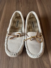 Women's Size 9 Slipper Moccasin Light Brown Faux Suede
