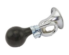 Bugle Trumpet Bicycle Horn 7 1/4 Chrome Vintage Schwinn Cruiser Fixie Bell.