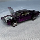 Hot Wheels Redline Custom Dodge Charger 1968 Magenta/White Mattel USA Original