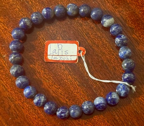 Gorgeous Lapis Lazuli 8mm Beaded Awesome Stretchable Bracelet - Picture 2 of 5