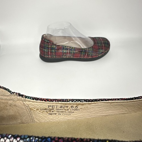 Alegria Petal Tartan Red Plaid Pattern Ballet Women 6.5 US Slip On - Picture 5 of 10