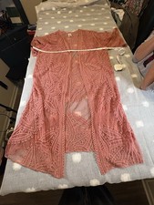 Embroidery Sheer Kimono Cardigan Size S-M