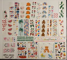 Mrs. Grossman  s Vintage  80s  90s Sticker Lot: 60 Sheets: Animals, Food, Etc