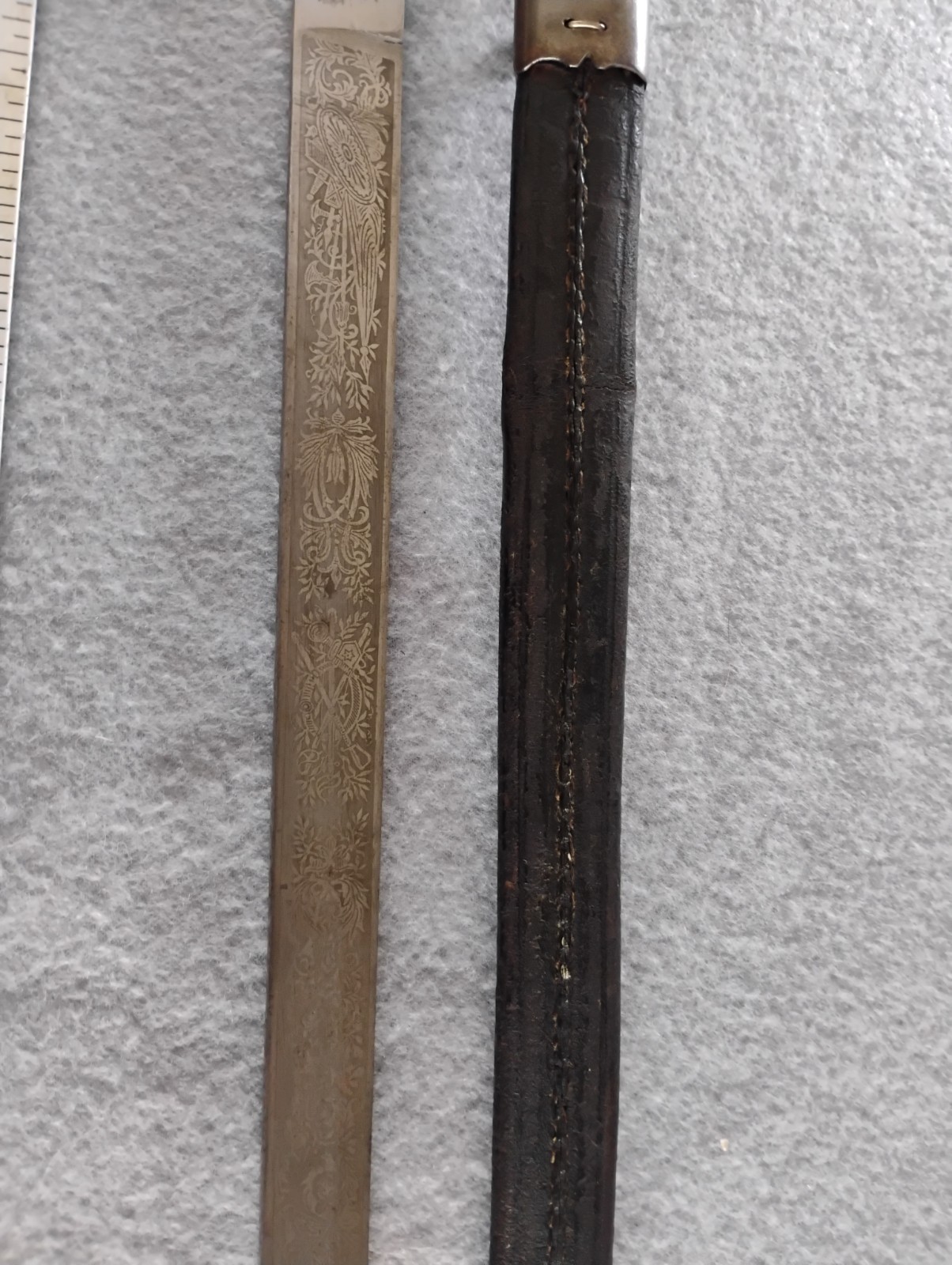 GERMAN BAYONET RARE ETCHED WWI SG98 PARADE DRESS KNIFE With SCABBARD