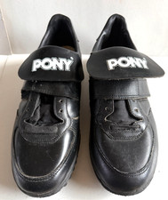 Scarpa uomo pelle nera Pony Turf vintage 1981 nuova campione taglia 9