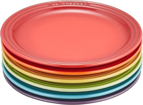 Le Creuset Round Plate Dish 18cm 7.5in Rainbow 6 Color Set - Picture 3 of 3
