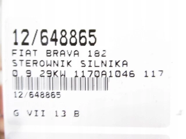 CENTRALINA MOTORE FIAT BRAVA 182 00467778190 1.2 16V 0261206276 BOSCH/AU 54153 - Immagine 4 di 4