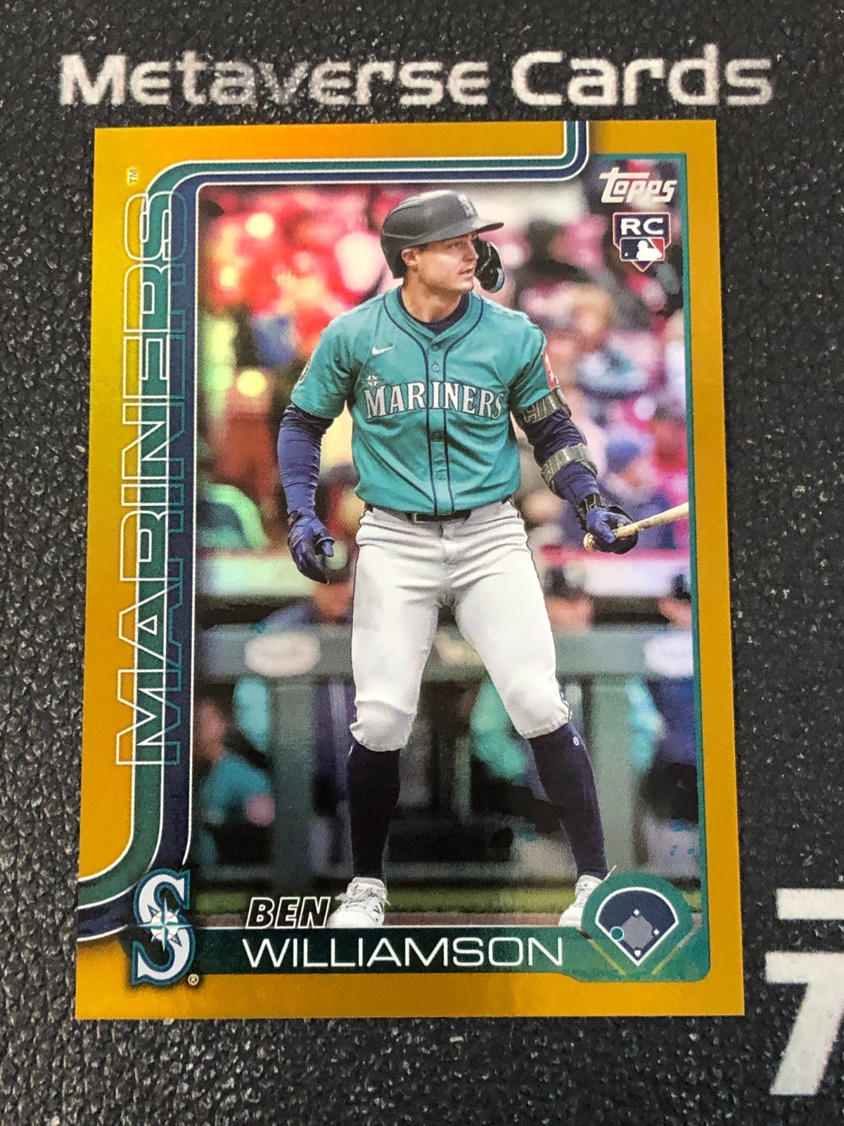 2025 Topps Update Ben Williamson RC Rookie #US130 Gold Foil /50 Mariners