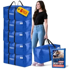  Heavy Duty Moving Bags or Storage Bag – Large Moving Boxes with 6 Pack