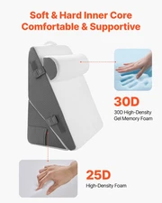 Orthopedic Bed Wedge Pillow 3 Pcs Adjustable for Back Leg Neck Sleep GERD