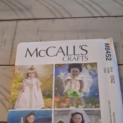 McCall's M6452 Doll Costumes Sewing Pattern, Contemporary Original