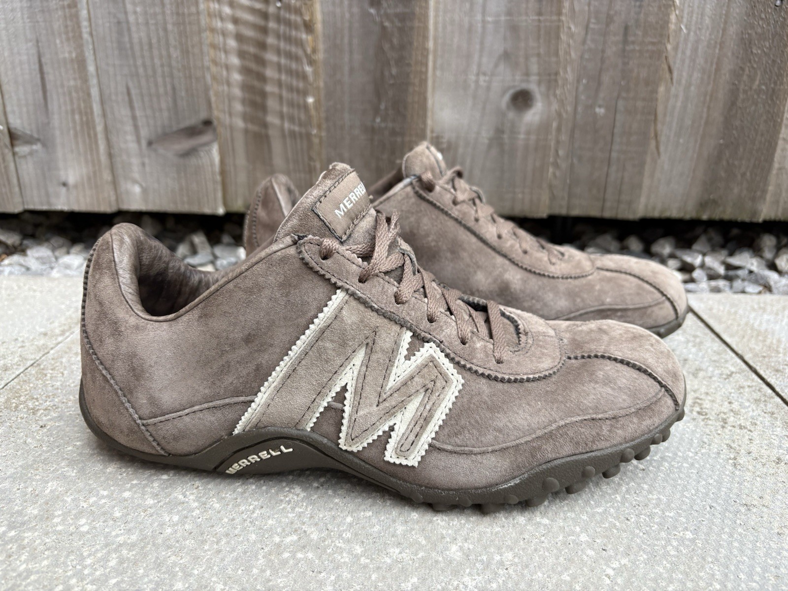 Scarpe da ginnastica Merrell Sprint Blast Gunsmoke in pelle scamosciata marrone taglia 8 EU 42