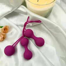 3-Piece Kegel Exercise Balls Set- Silicone Pelvic Floor Trainer for Women