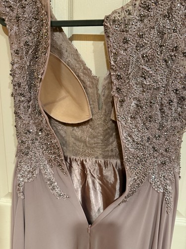 MAC DUGGAL GRÖSSE 6 LAVENDEL ÄRMELLOS verziert GEFÜTTERT Abendkleid REISSVERSCHLUSS HINTEN - Bild 6 von 9