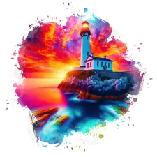 XXL 18X18 Car Sticker Majestic Lighthouse Weatherproof Vinyl Decal