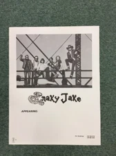 vintage 1960s ROCK AND ROLL band promo poster SNAKY JAKE Minnesota iron range LG