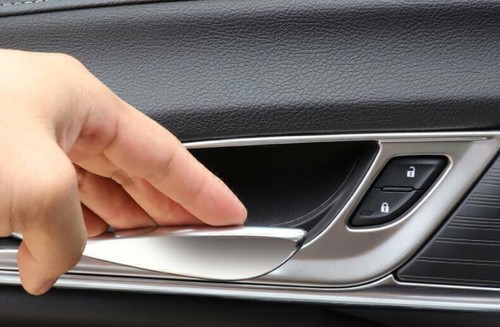 Silver Steel Inner Door Handle Lock Cover Trim For Cadillac CT4 CT4-V 2020-2023 - Picture 5 of 8