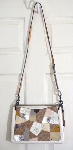 Neu mit Etikett $ 550 Coach Dreamer Patchwork Crossbody Schultertasche, 68885, V5/Hellbraun Multi - Bild 3 von 12