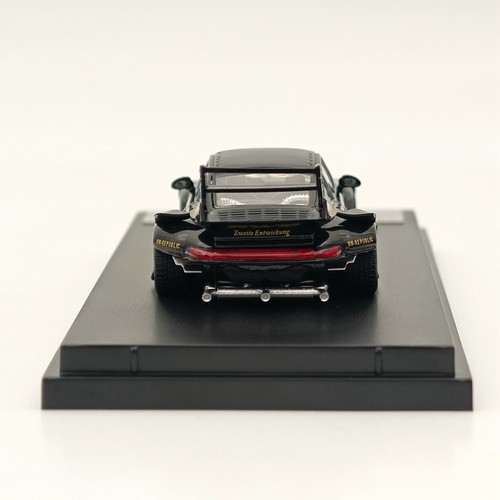 1:64 Street WARRIOR SW PORSCHE RWB 993 CHARLENE HIGH TAIL WING #96 Black Diecast - Picture 2 of 7