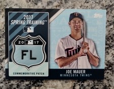 2017 Topps MLB Spring Training Logo Patch Joe Mauer #MLBST-JM Patch HOF