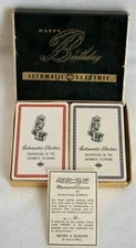 Vintage AUTOMATIC ELECTRIC Telephone REDI-SLIP No 24 PLAYING CARDS 2 Decks RARE