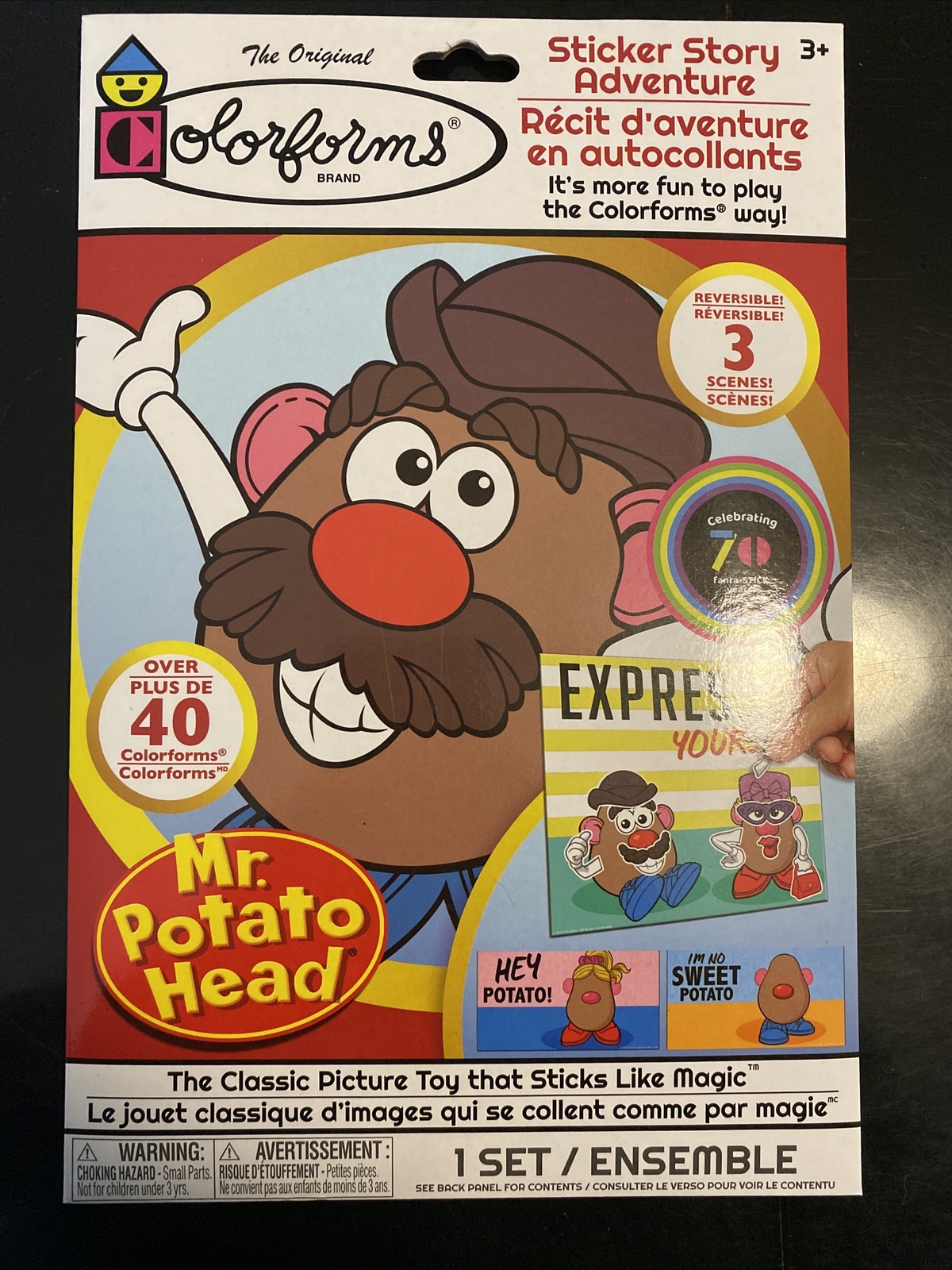 Mr. Potato Head Colorforms Sticker Story Adventure 3 year olds for sale ...