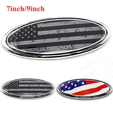 7 / 9 inch For Ford F-150 F-250 Front Grille Tailgate Emblem US Flag Oval Badge