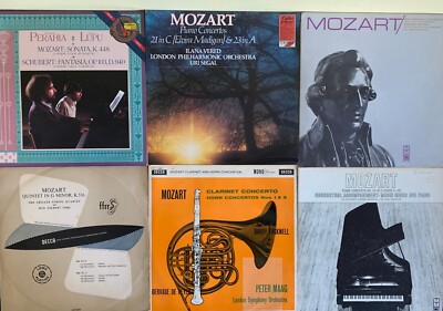 NICE LOT OF 10 works of MOZART 12'' VINYL ALBUMS some rarities VG to EX