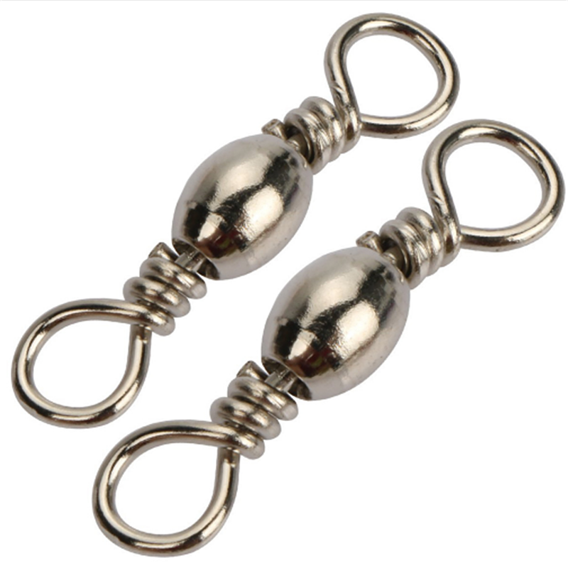 200pcs Barrel Swivels Size #8-#5/0 Rolling Fishing Line Hook