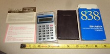 VINTAGE EL-838 SHARP 80's MINI POCKET CALCULATOR BRAND NEW IN BOX RARE 838