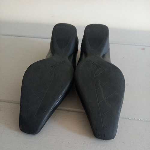Kenneth Cole Reaction Zapatos Mocasines de Cuero Negro Tacón de Cuña Bajo Informales UK3 EU36 - Imagen 8 de 11