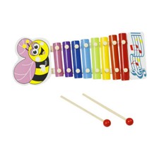 Gioco Musicale xilofono Giocattolo per Bambini in Legno Metallo colorato 8 Note