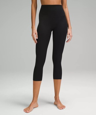 lululemon Align High-Rise Ribbed Crop 23'' Length, Size 4, Black, NWT, $118