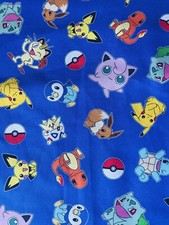 Pok mon Friends Tossed Cotton Fabric BTHY 18 x44 Pokemon