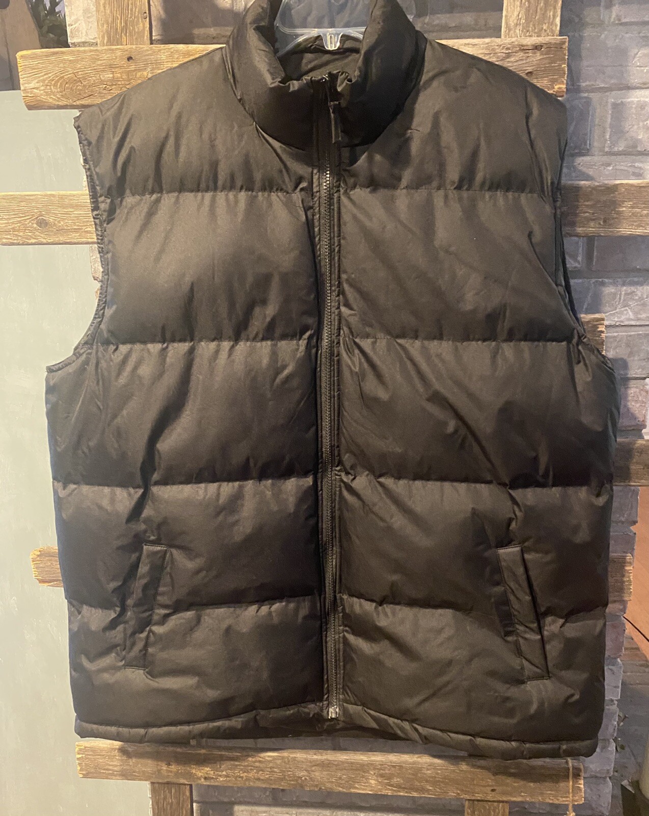 Men’s Totes Quilted Vest, Large, Black, Full Zip Gem