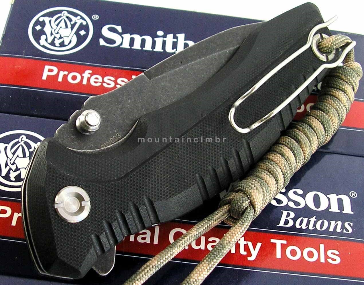 Smith & Wesson Blackwash Tanto LARGE Folder 8.75